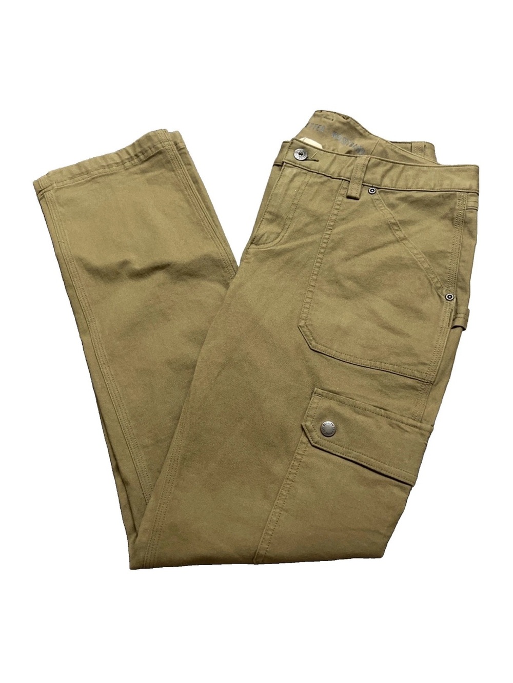 Duluth Trading Co Women's 10X33 Curvesetter Cargo Pants  Dark Olive Gorpcore EUC